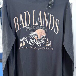 Badlands South Dakota Long Sleeve T-Shirt, Size Medium